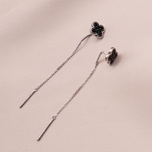 Серьги из серебра с цирконом