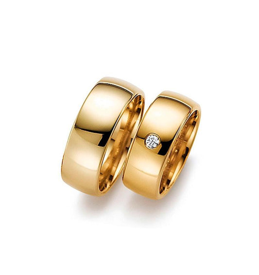 Wedding rings made of White gold|Rose gold|Yellow gold with zircon
