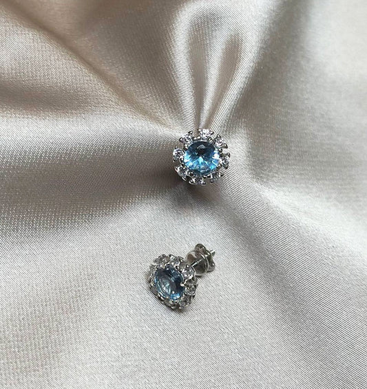 Cercei din argint cu zirconiu