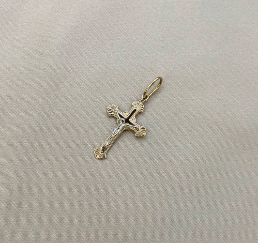 Cruce din aur roz