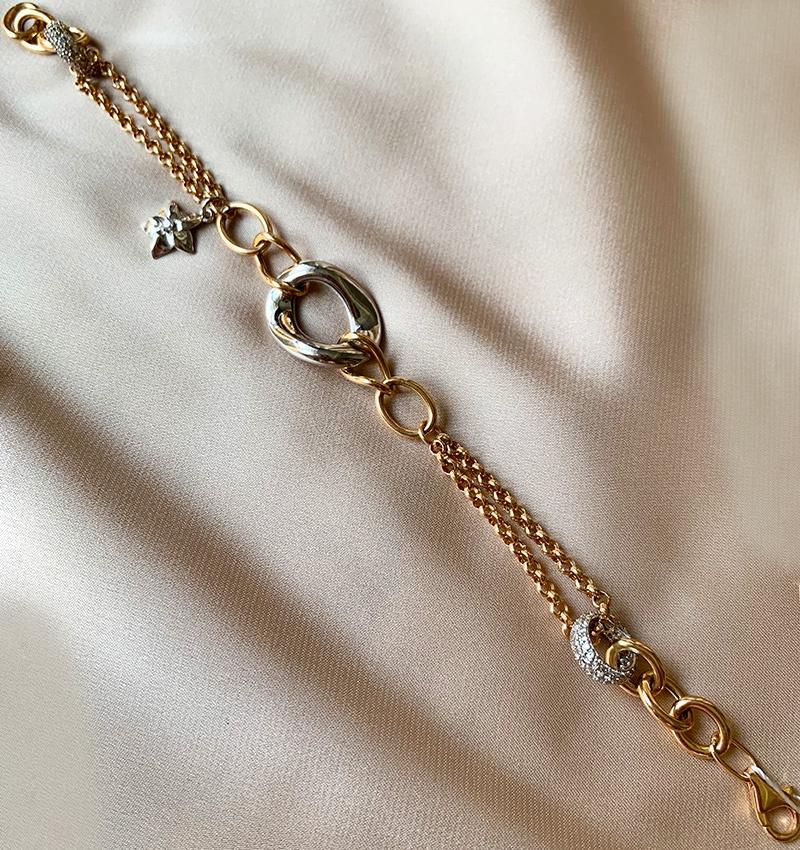 Brățară din aur roz cu zirconiu