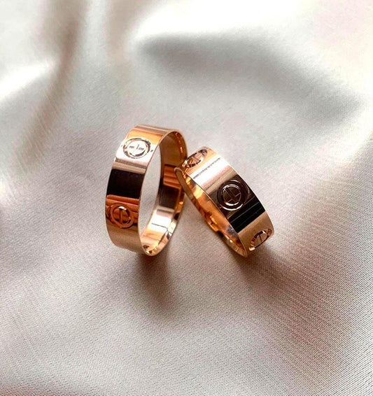 Rose gold wedding rings