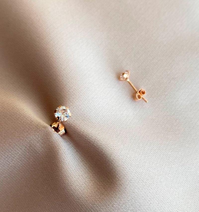 Серьги из розового золота