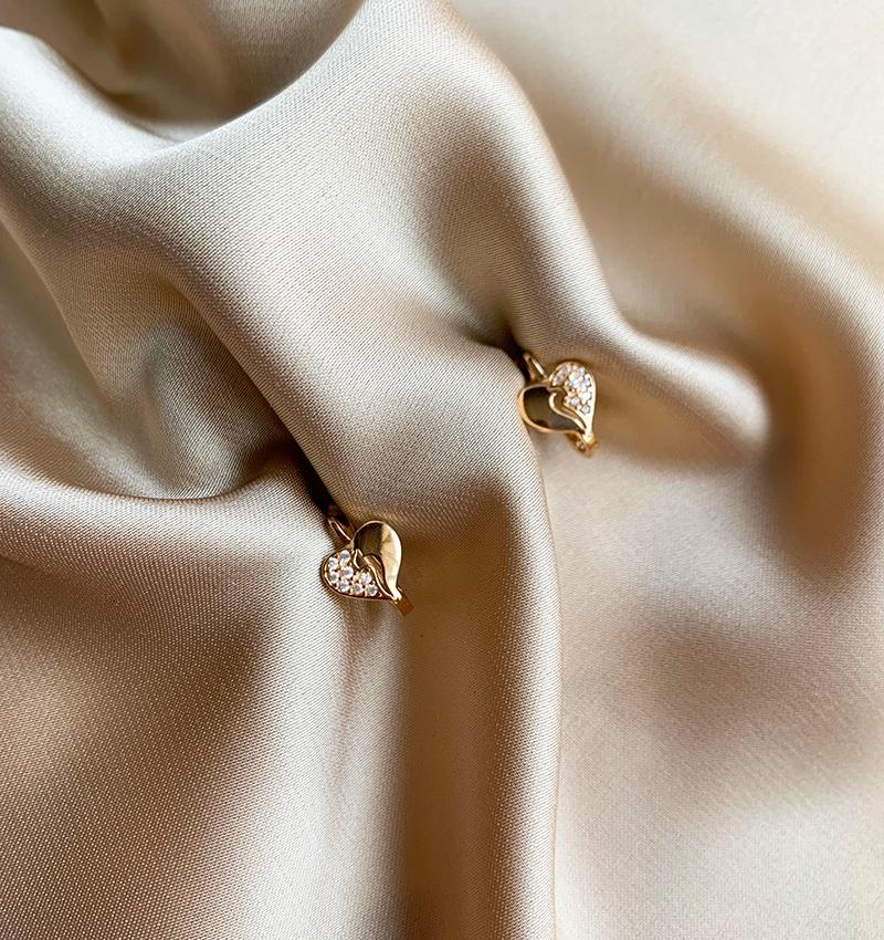 Серьги из розового золота