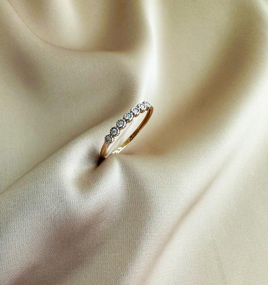 Inel din aur roz cu zircon