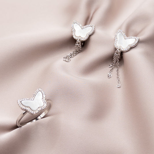 Mother-of-pearl silver set