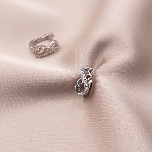 Серьги из серебра с цирконом