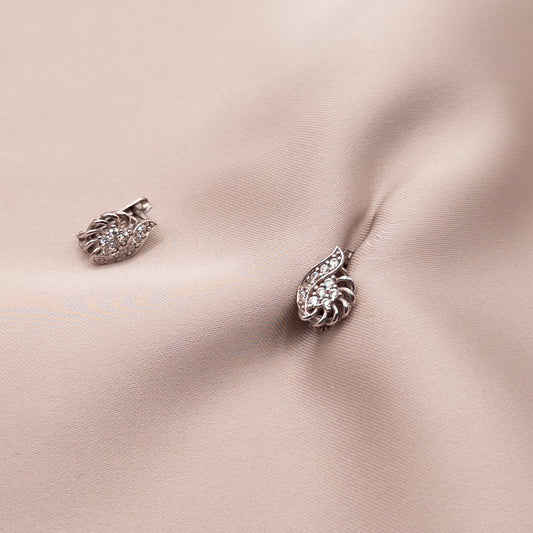 Серьги из серебра с цирконом