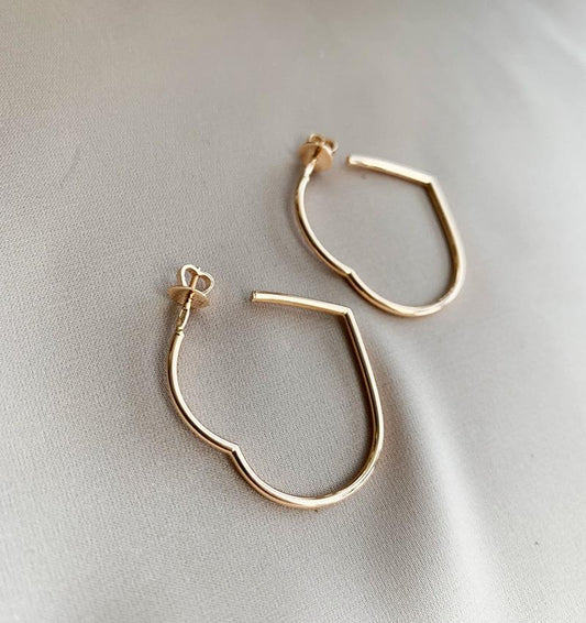 Rose gold earrings