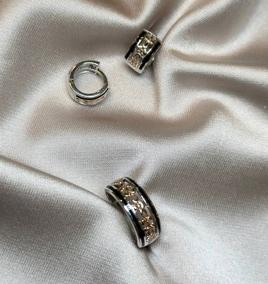 Сет из серебра с золотыми вставками с ониксом