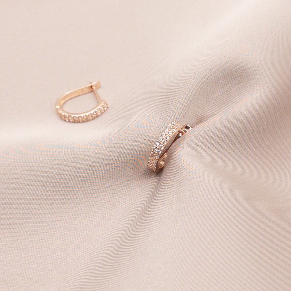 Rose Gold Cubic Zirconia Earrings