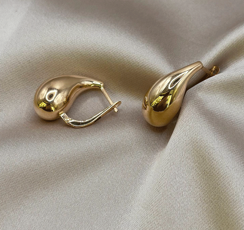 Серьги из розового золота