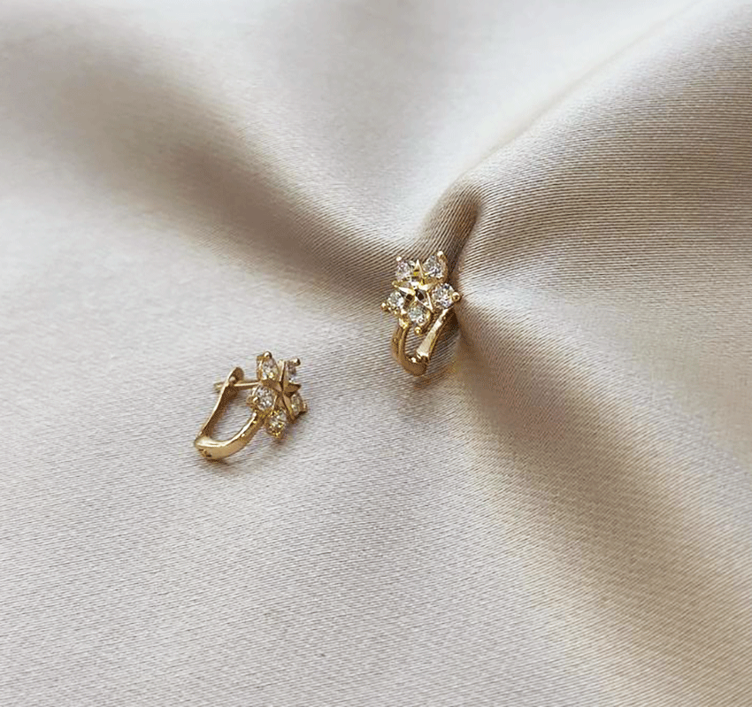 Серьги из розового золота