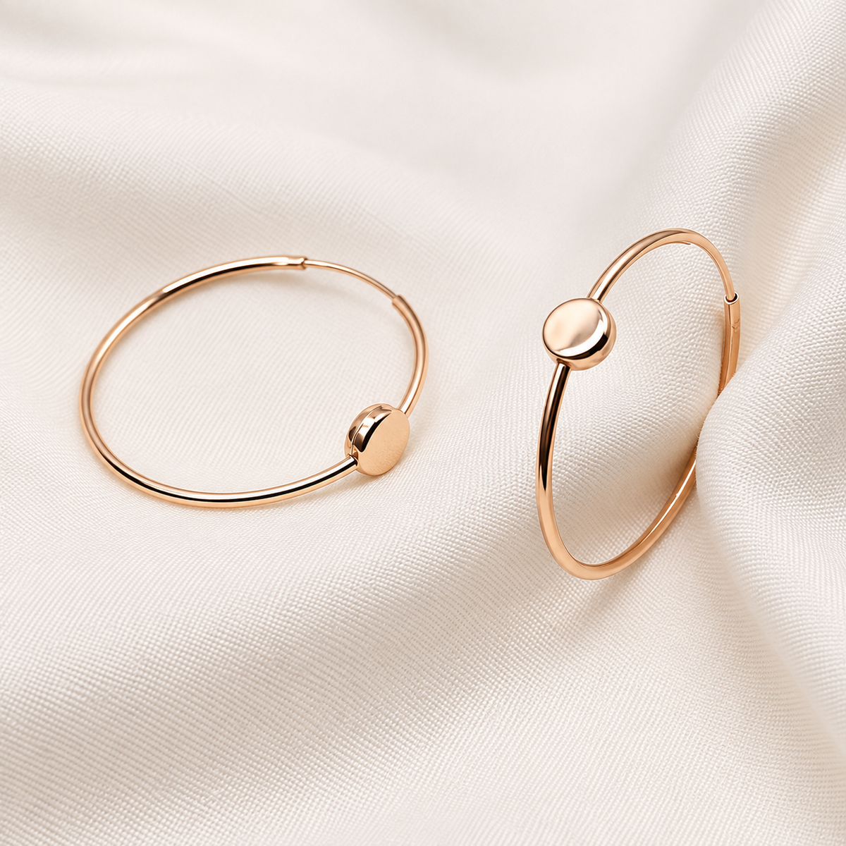 Серьги из розового золота