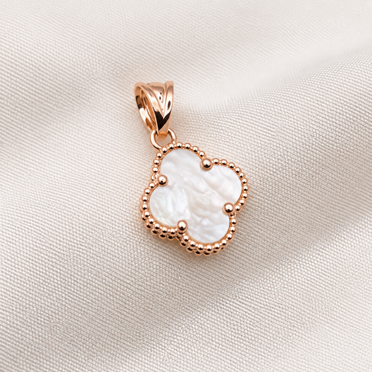 Rose gold and mother-of-pearl pendant