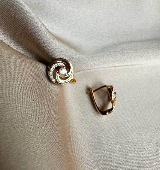 Серьги из розового золота