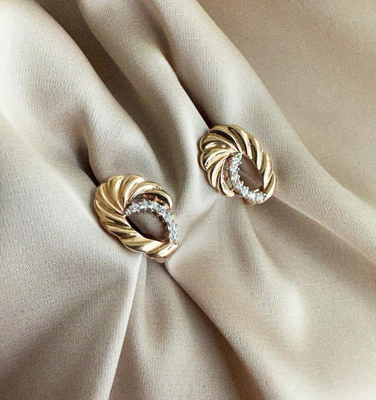 Серьги из розового золота