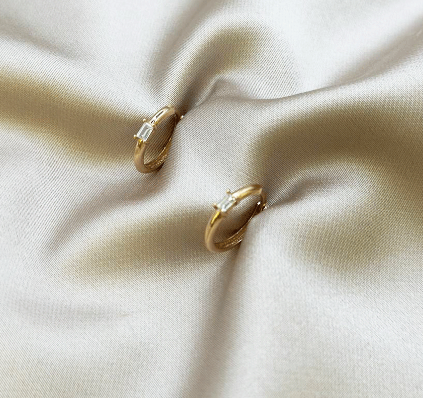 Серьги из розового золота