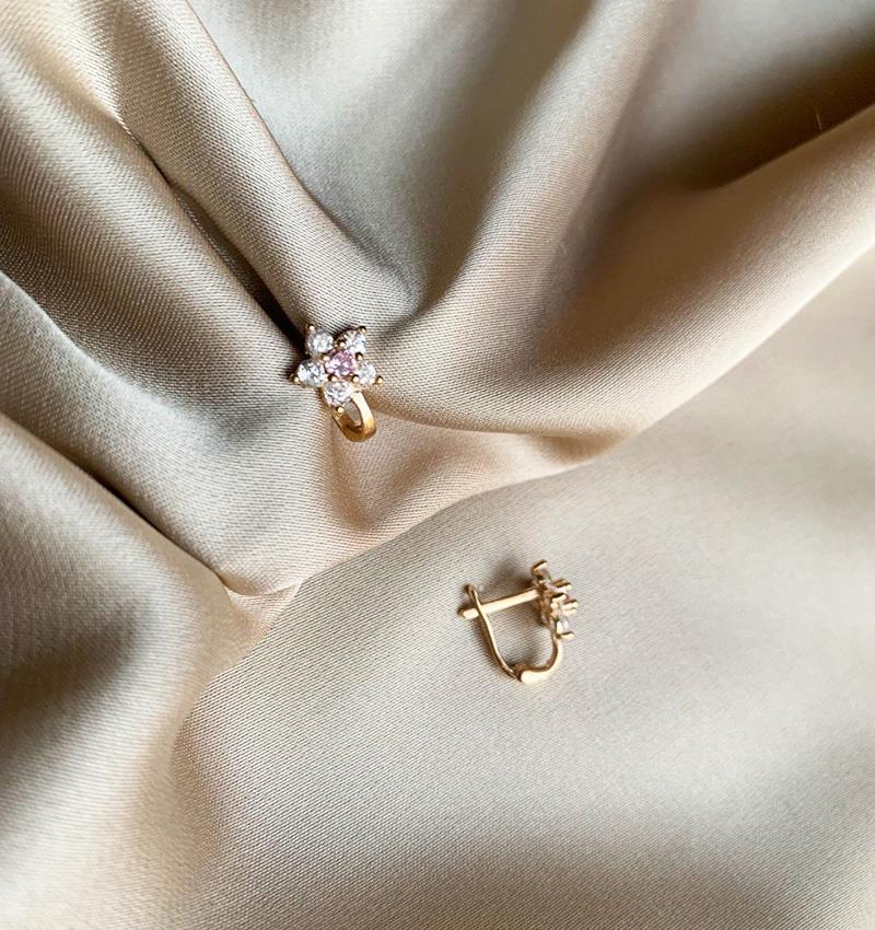 Серьги из розового золота