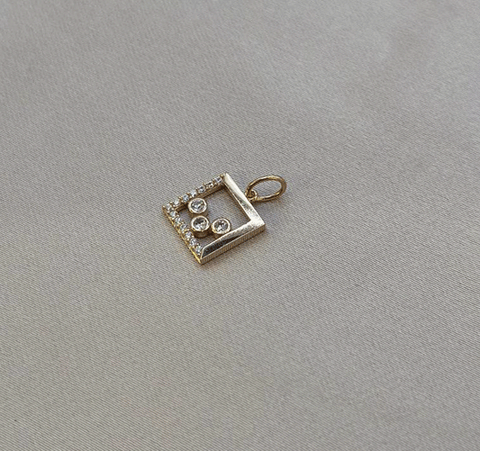 Pandantiv din aur roz cu zirconiu