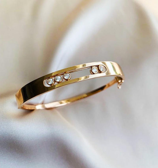 Brățară din aur roz cu zirconiu