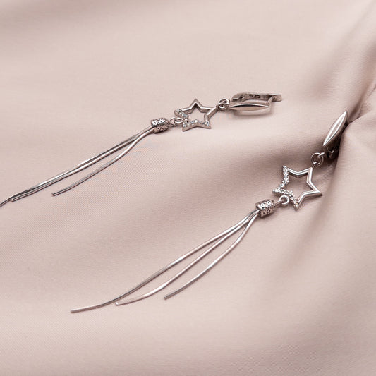 Sterling silver earrings with cubic zirconia