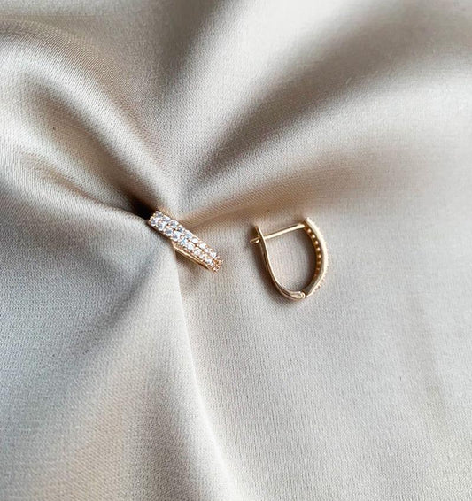 Серьги из розового золота