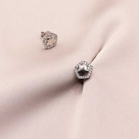 Серьги из серебра с цирконом