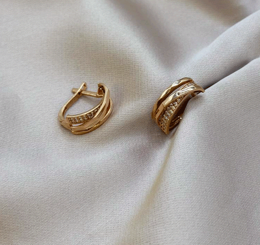 Серьги из розового золота