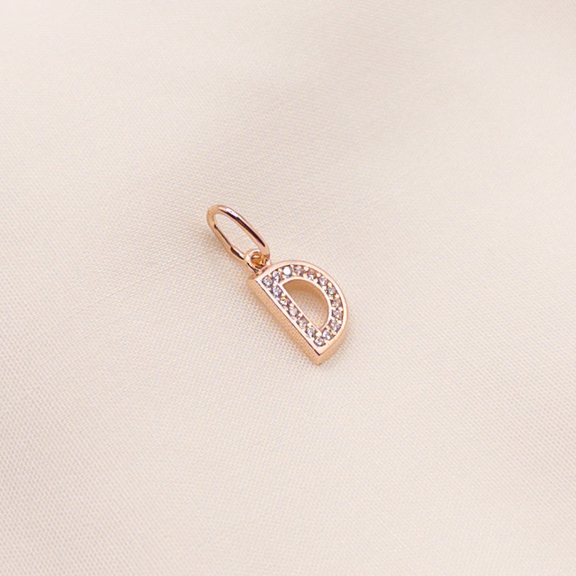 Pink Gold Letter Pendant