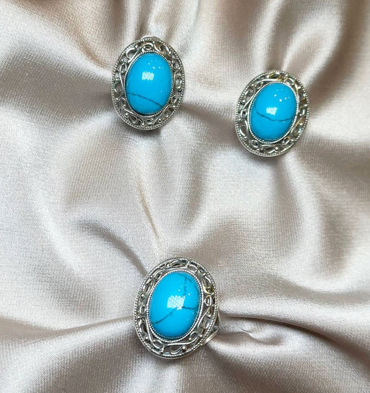 Сет из серебра с бирюзой