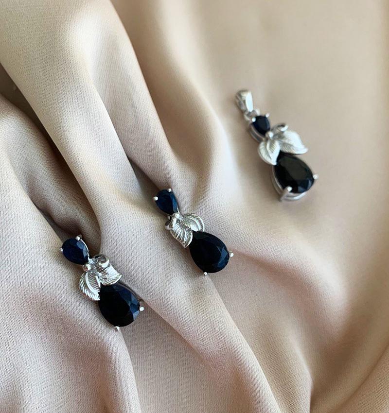 Сет из серебра с цирконом