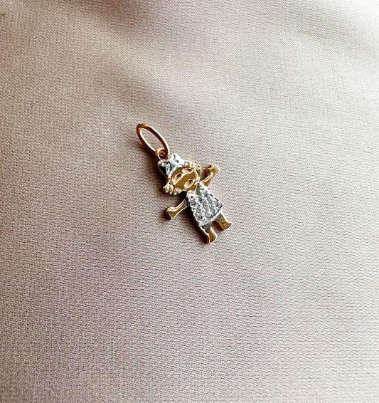 Pandantiv din aur roz cu zirconiu