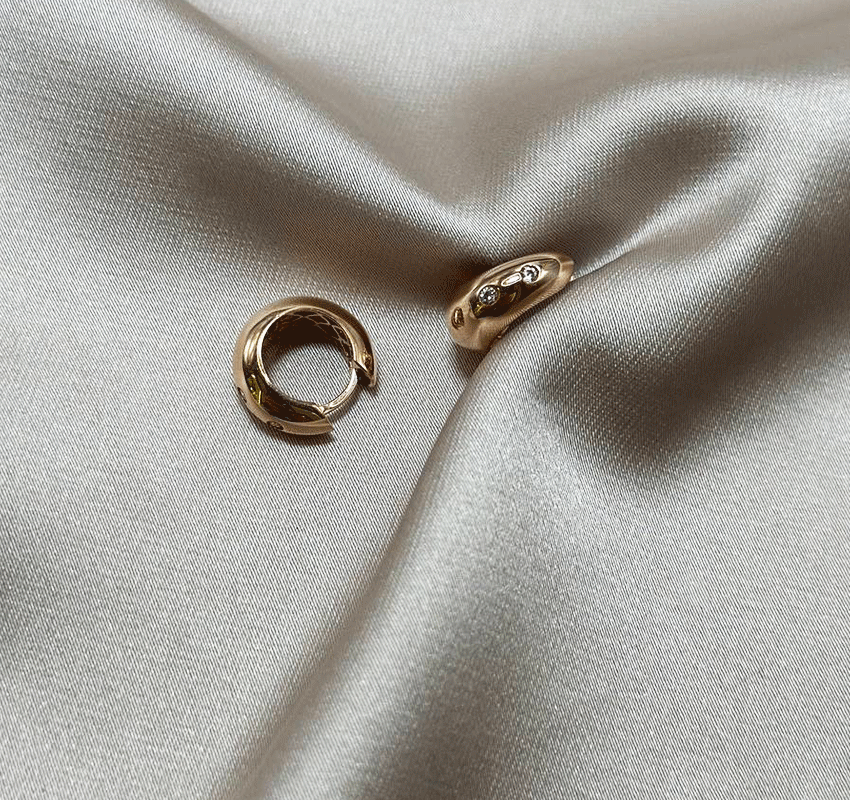 Серьги из розового золота