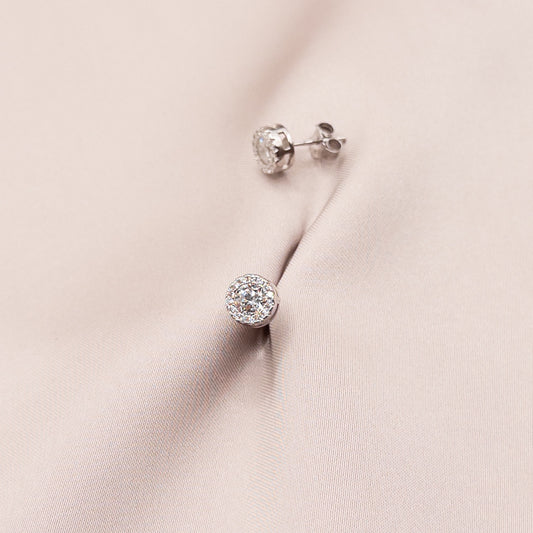 Серьги из серебра с цирконом