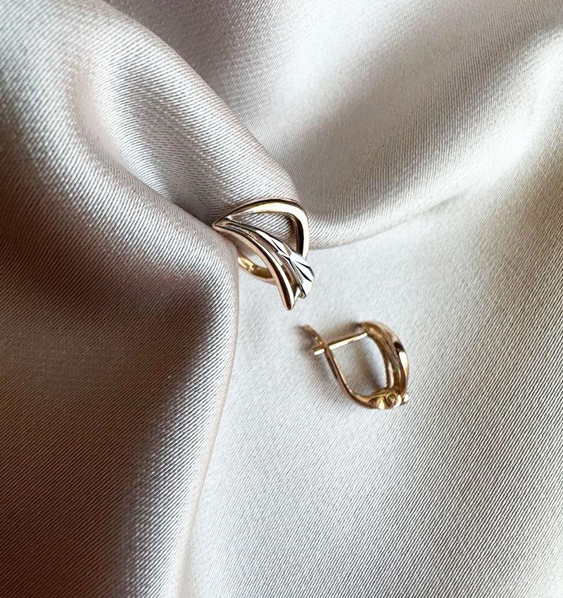 Серьги из розового золота