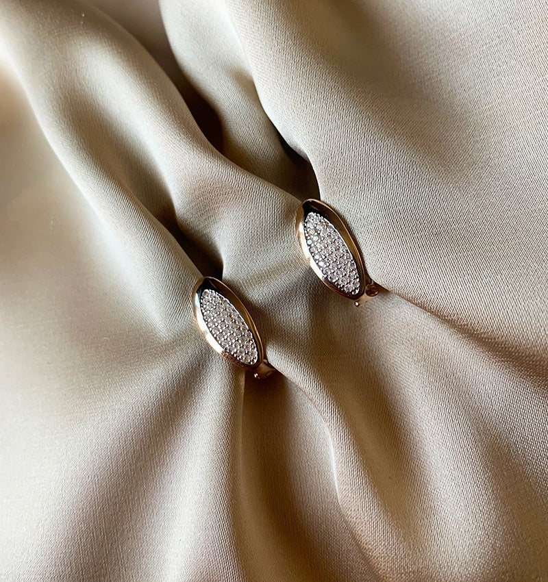 Серьги из розового золота