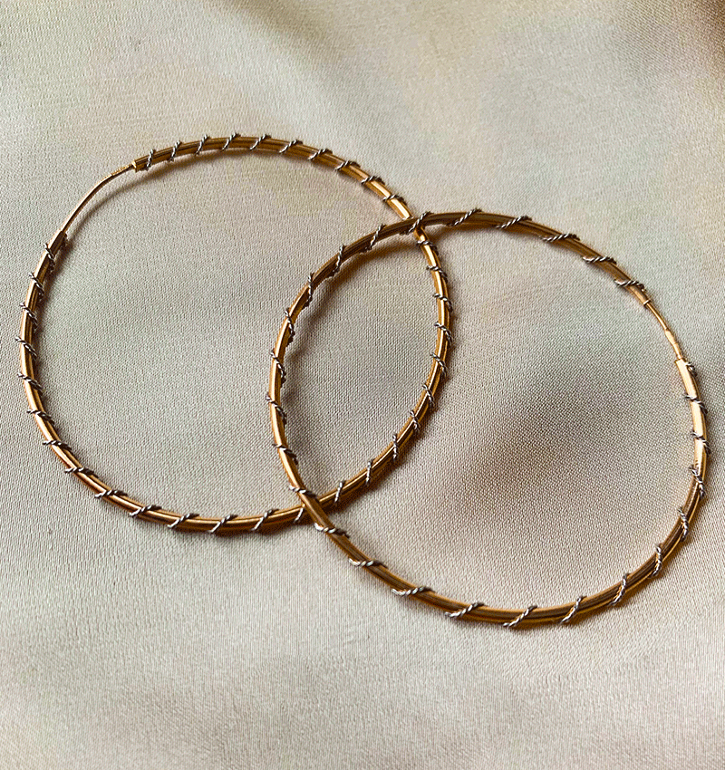 Серьги из розового золота