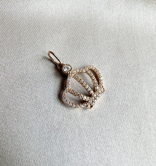 Rose gold pendant with zircon
