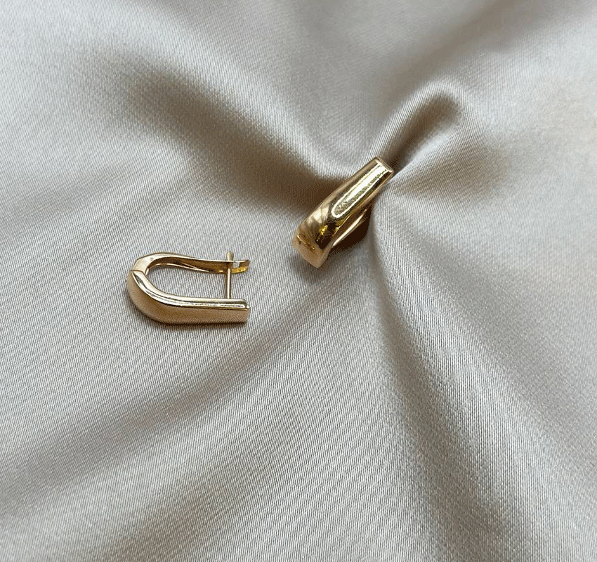 Серьги из розового золота