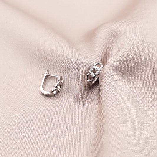Серьги из серебра с цирконом