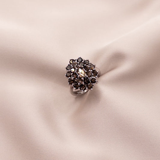 Silver ring with cubic zirconia