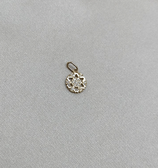 Pandantiv din aur roz cu zirconiu