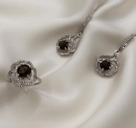 Сет из серебра с цирконом
