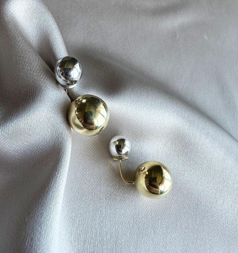 Earrings made of Yellow Gold|White Gold