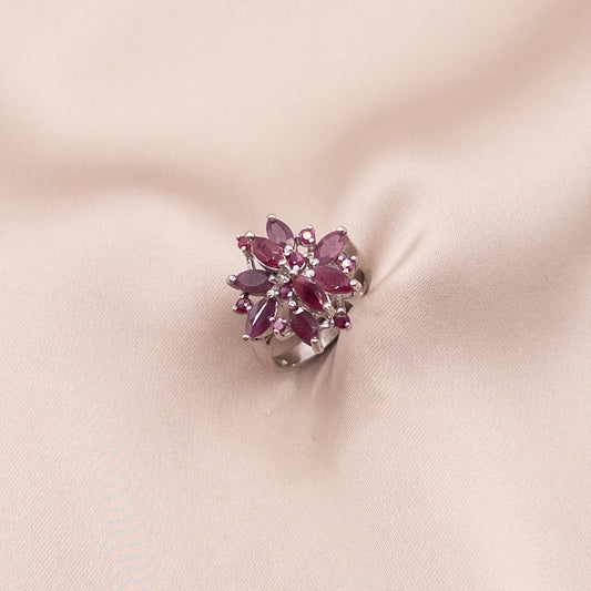 Silver ring with cubic zirconia