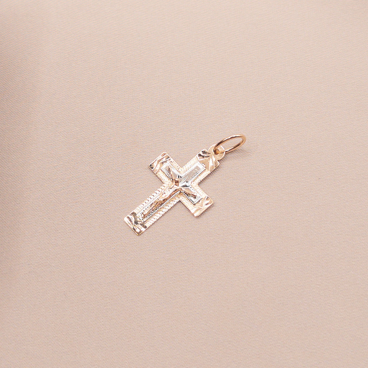 Rose gold cross pendant