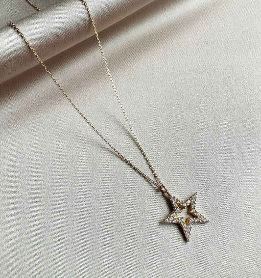 Colier din aur roz cu zirconiu