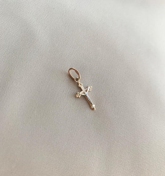 Крестик из розового золота
