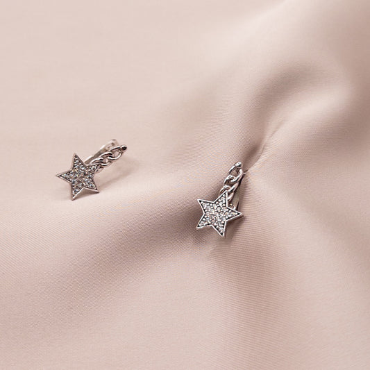 Серьги из серебра с цирконом